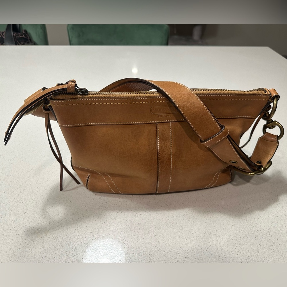 Coach Tan Leather Crossbody Bag